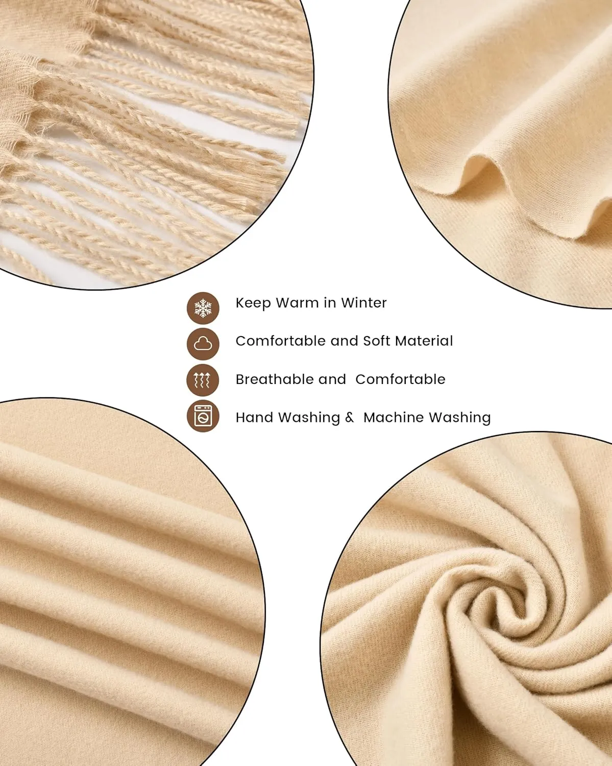 Scarfs for Women Pashmina Shawls and Wraps for Evening Dress Bridesmaid Wedding Bridal Winter Warm Long Large Scarves
