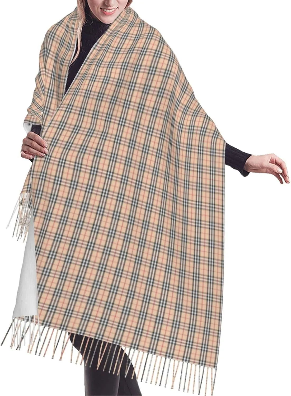 Scottish Cage Tartan Cashmere Fringe Scarf Autumn And Winter Scarves The Most Soft Classic