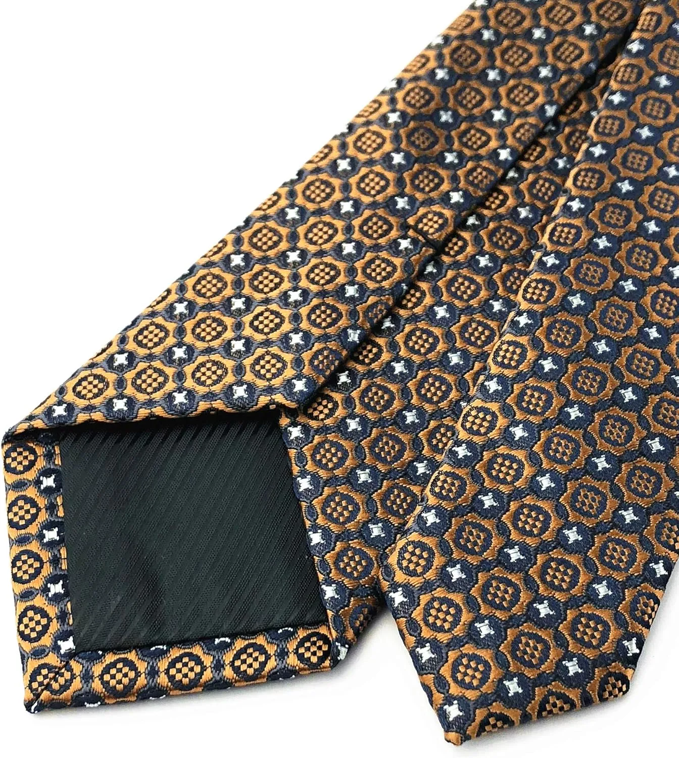 Slim Silk Necktie for Men Woven Jacquard Patterned Business Wedding Skinny Ties