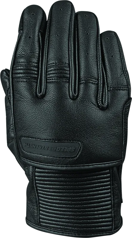 Speed and Strength Off the Chain Leather Gloves Black - Large