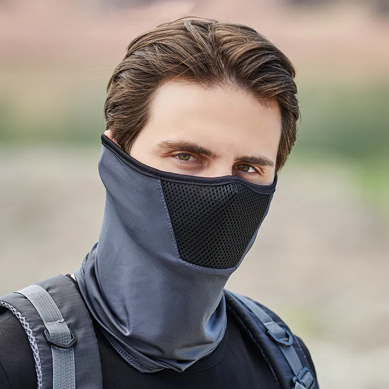 Sun Mask Hood Summer Ice Silk Face Mask for Outdoor Cycling