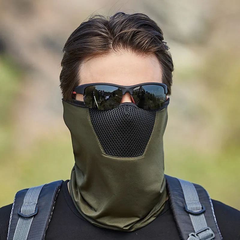 Sun Mask Hood Summer Ice Silk Face Mask for Outdoor Cycling