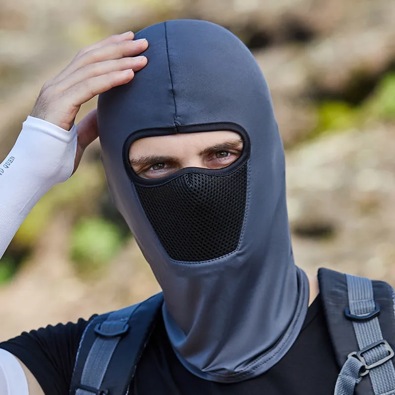 Sun Mask Hood Summer Ice Silk Face Mask for Outdoor Cycling