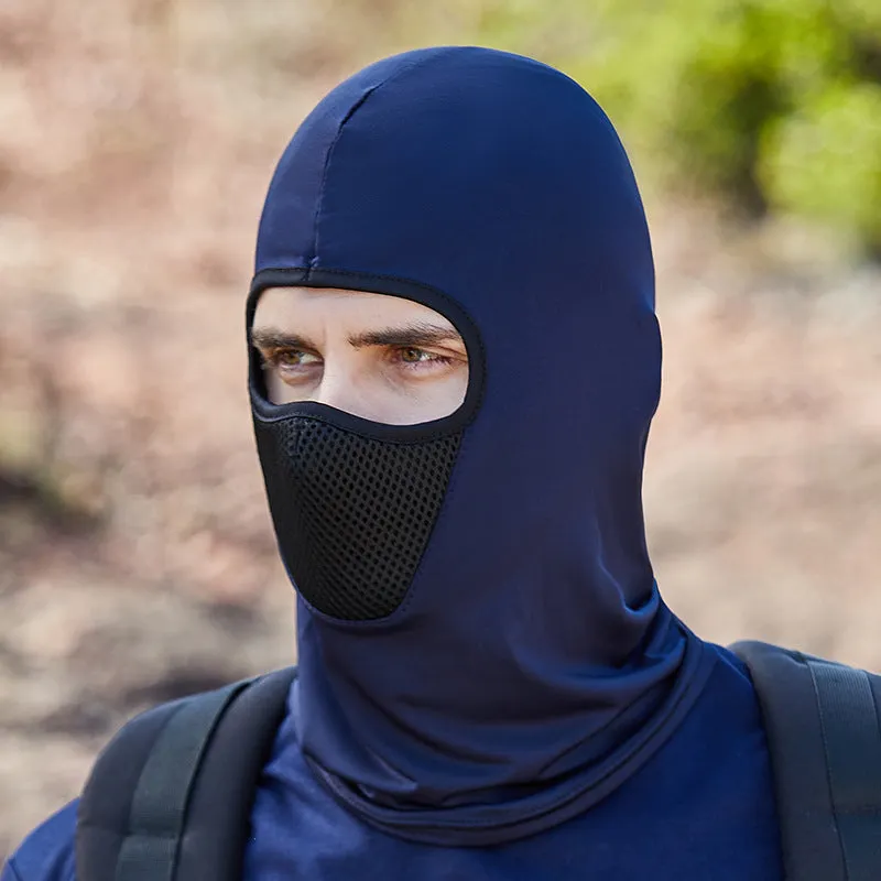 Sun Mask Hood Summer Ice Silk Face Mask for Outdoor Cycling