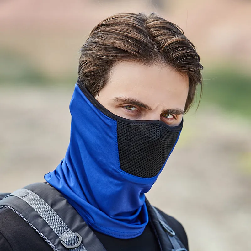 Sun Mask Hood Summer Ice Silk Face Mask for Outdoor Cycling