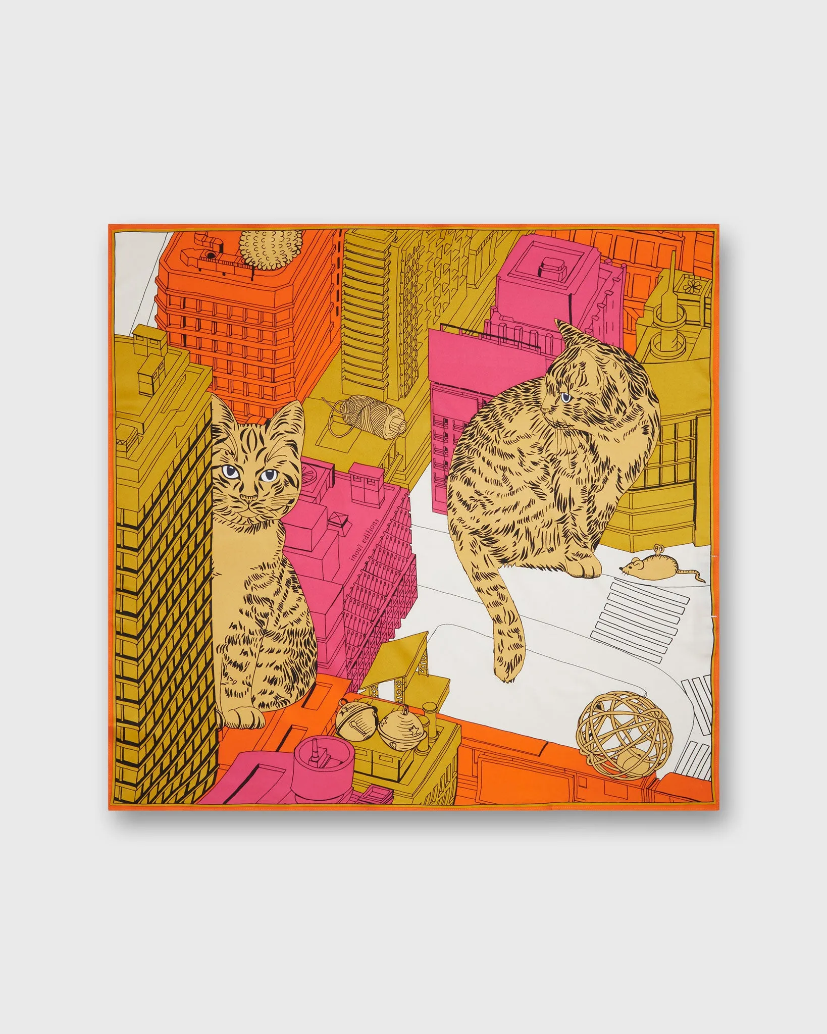 Tokyo Square Scarf in Fuchsia