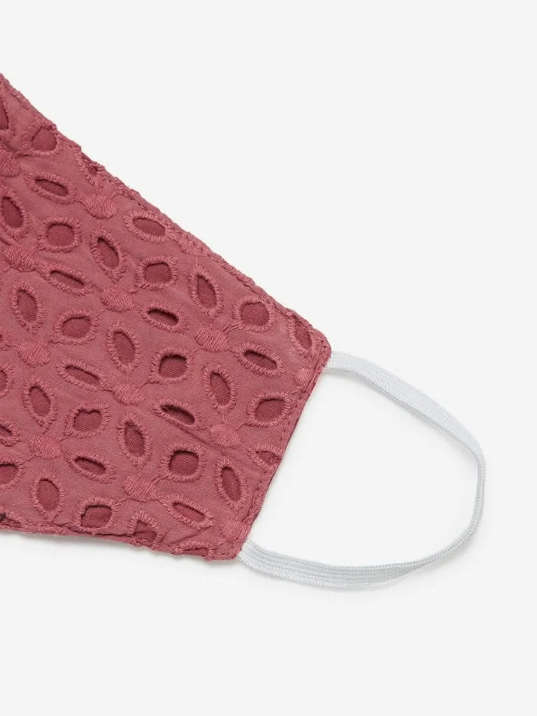Westside Pink And White Reusable Outdoor Face Mask Pack Of Two
