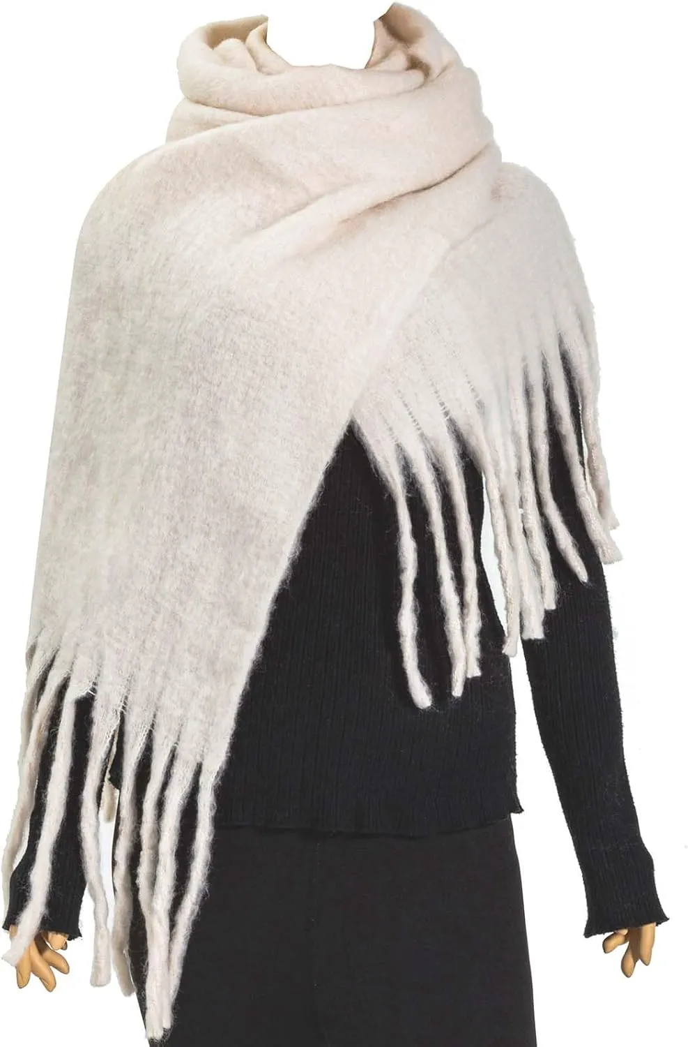 Winter Women Chunky Scarf Warm Blanket Big Thick Large Oversized Wrap Colorful Long Solid Scarves