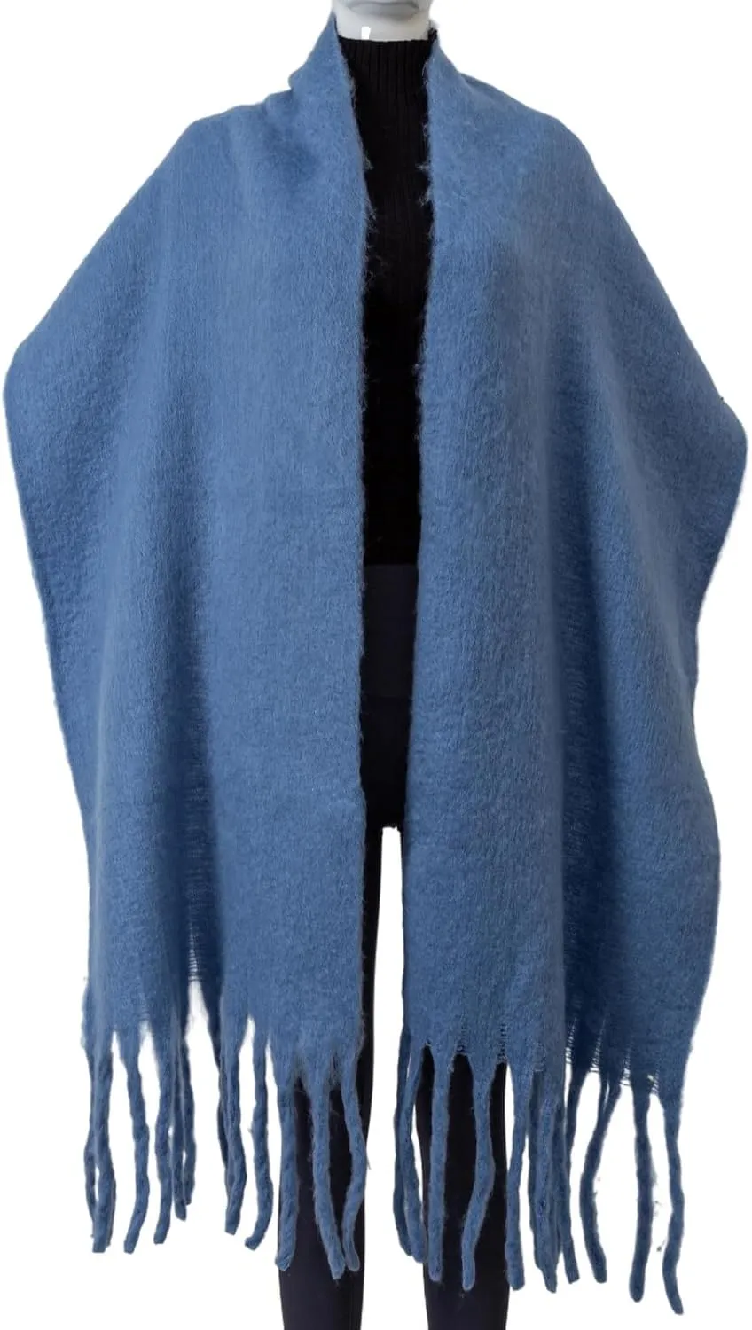 Winter Women Chunky Scarf Warm Blanket Big Thick Large Oversized Wrap Colorful Long Solid Scarves